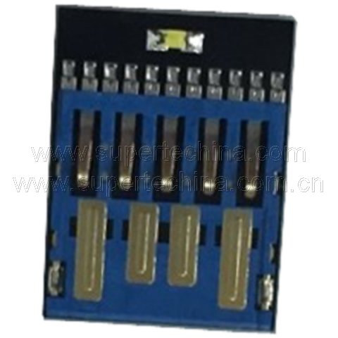 Micro UDP USB3.0黑胶体U盘芯片带LED灯-S1A-8906CL