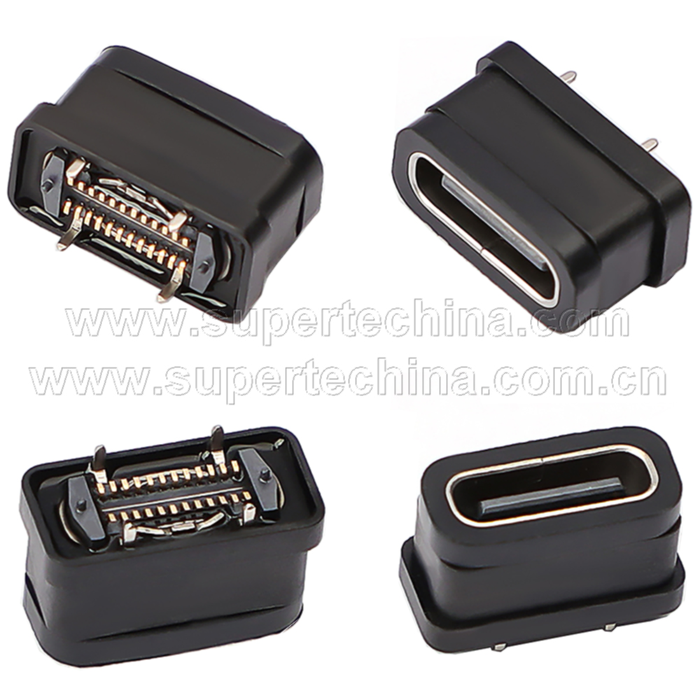 IP67防水立式24PUSB3.2 Gen 2 母座 Type-C连接器-S3E-152324221-165-C13