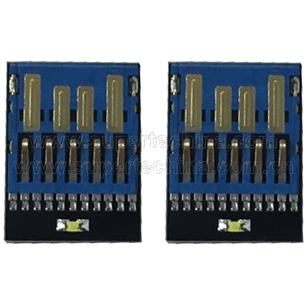 工业定制Micro UDP USB3.0黑胶体U盘芯片带LED灯-S1A-8906CL-IR